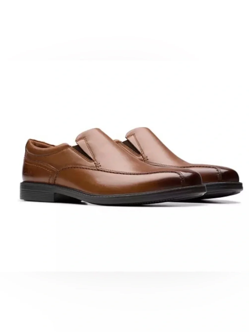 Clarks Men's Brown Slip-On Leather Loafers Size 7